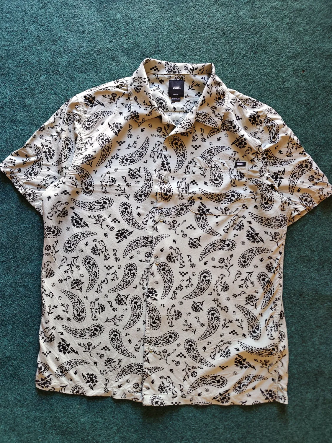 Vans  -  Bandana Paisley Men's Shirt Woven Green Milieu