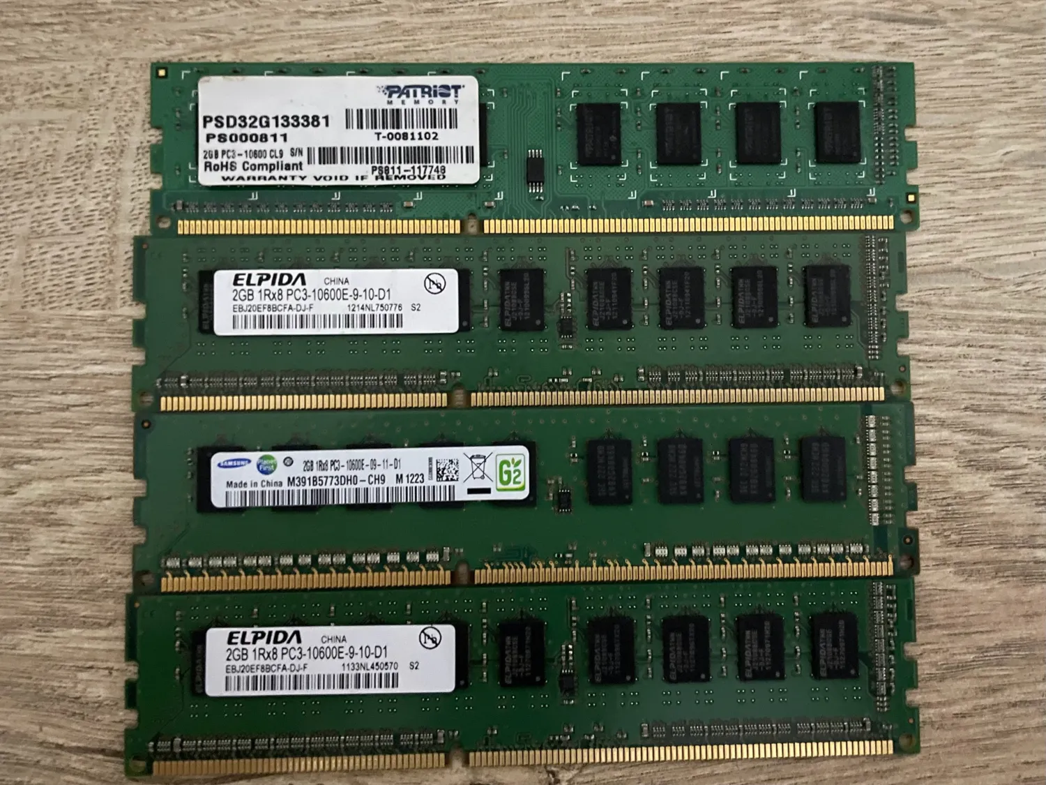 💻🔥 RAM DDR3 8GB – 4x2GB për PC Desktop