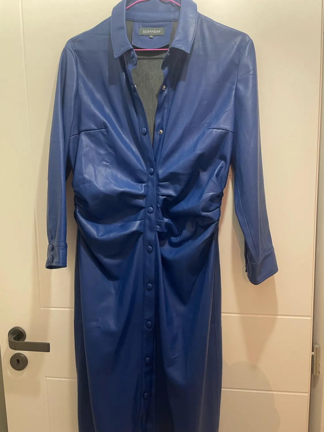Fustan me pulla kalter blu, imitim lekure