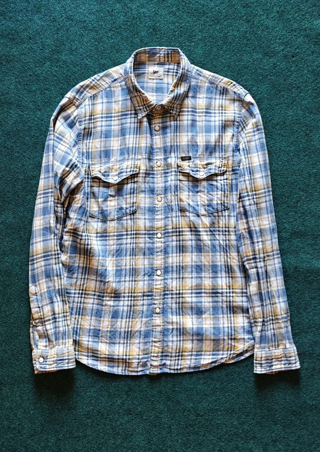 Lee  -  Vintage Plaid Flannel Shirt (Size L - Fits M)